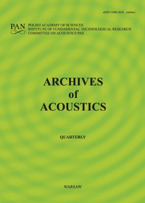 Okładka czasopisma Archives of Acoustics